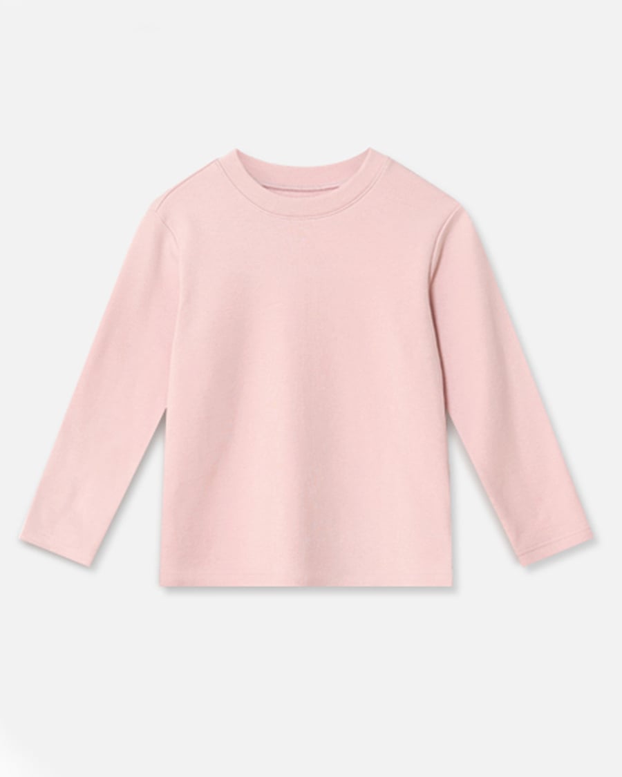 Áo dài tay cổ tròn vải nỉ cào bông ấm thu đông bé trai và bé gái U900L