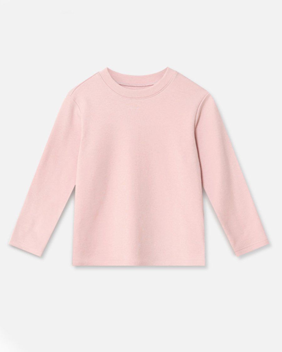 Áo dài tay cổ tròn vải nỉ cào bông ấm thu đông bé trai và bé gái U900L