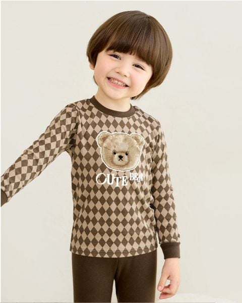 Bộ đồ dài dáng ôm cotton mịn bé trai và bé gái U1199