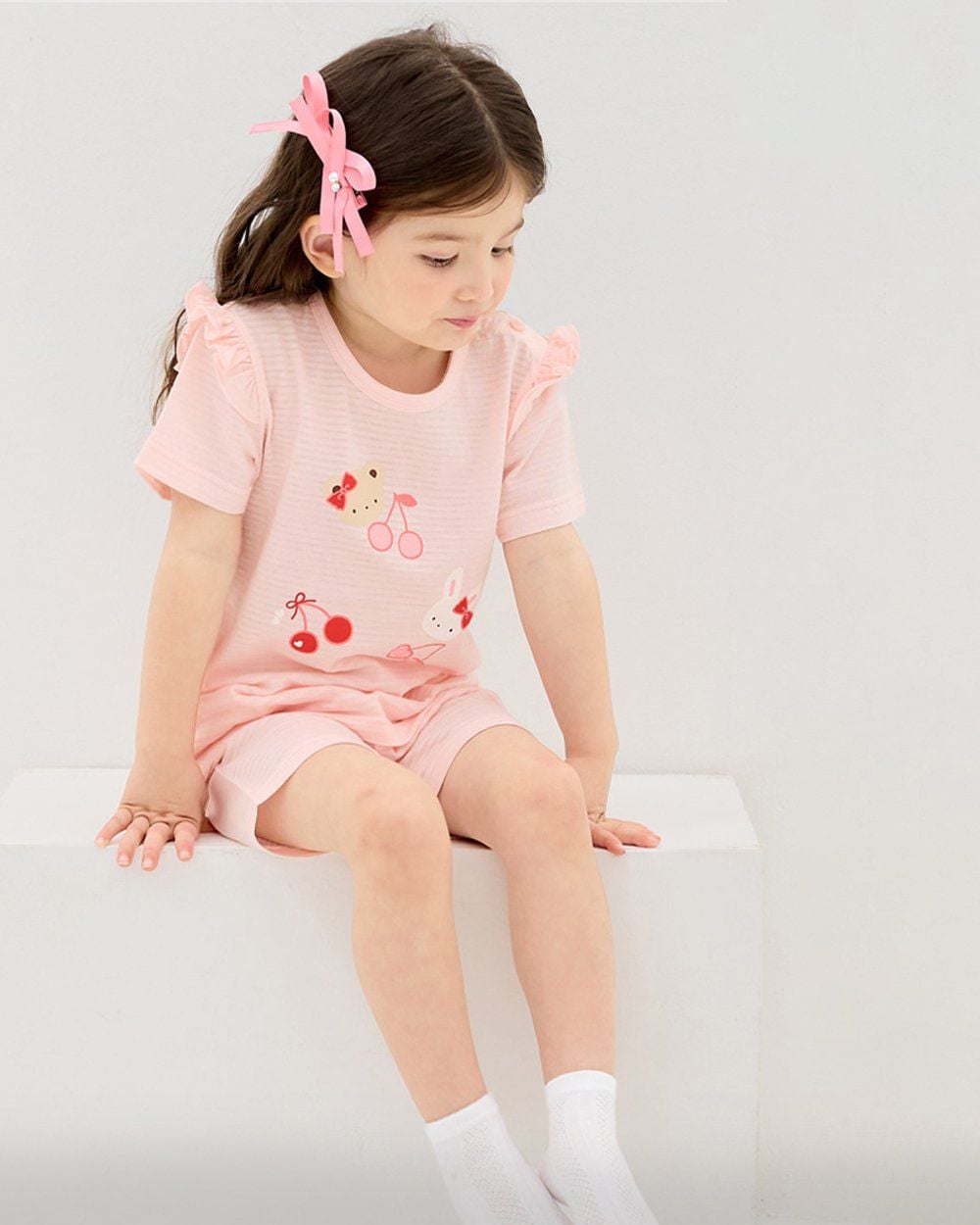 Bộ đồ ngắn cotton giấy bé gái U3202