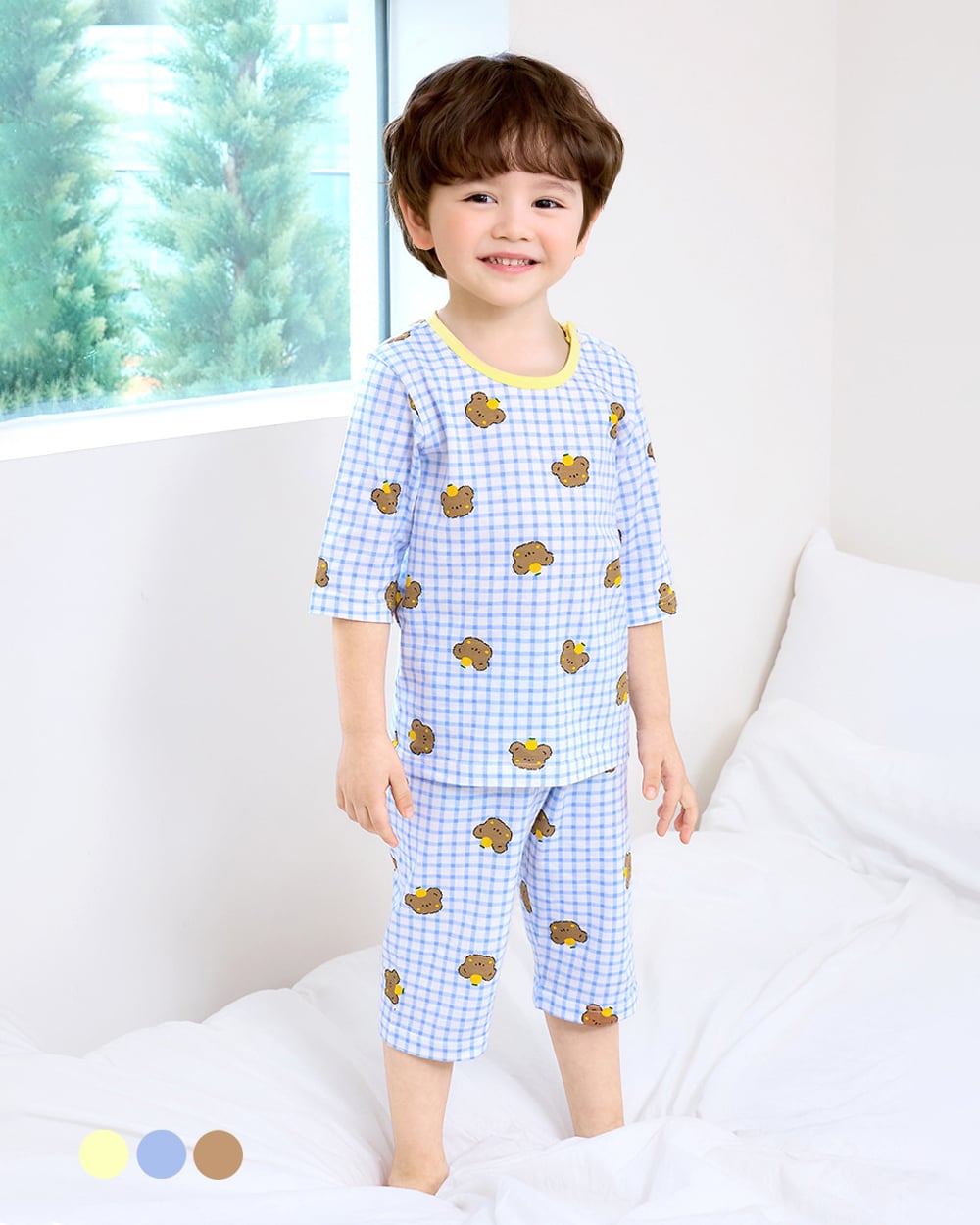 Bộ đồ lửng cotton mịn bé trai U2155