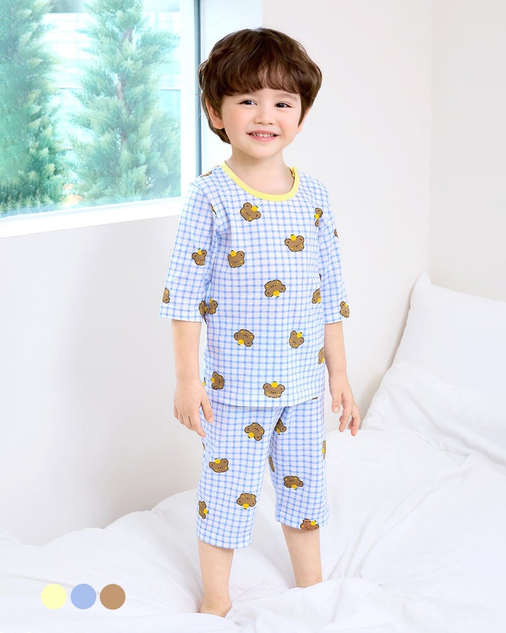 Bộ đồ lửng cotton mịn bé trai U2155