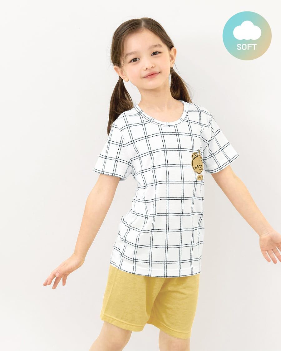 Bộ đồ ngắn Cool Feel mịn mỏng mát bé trai và bé gái U3167