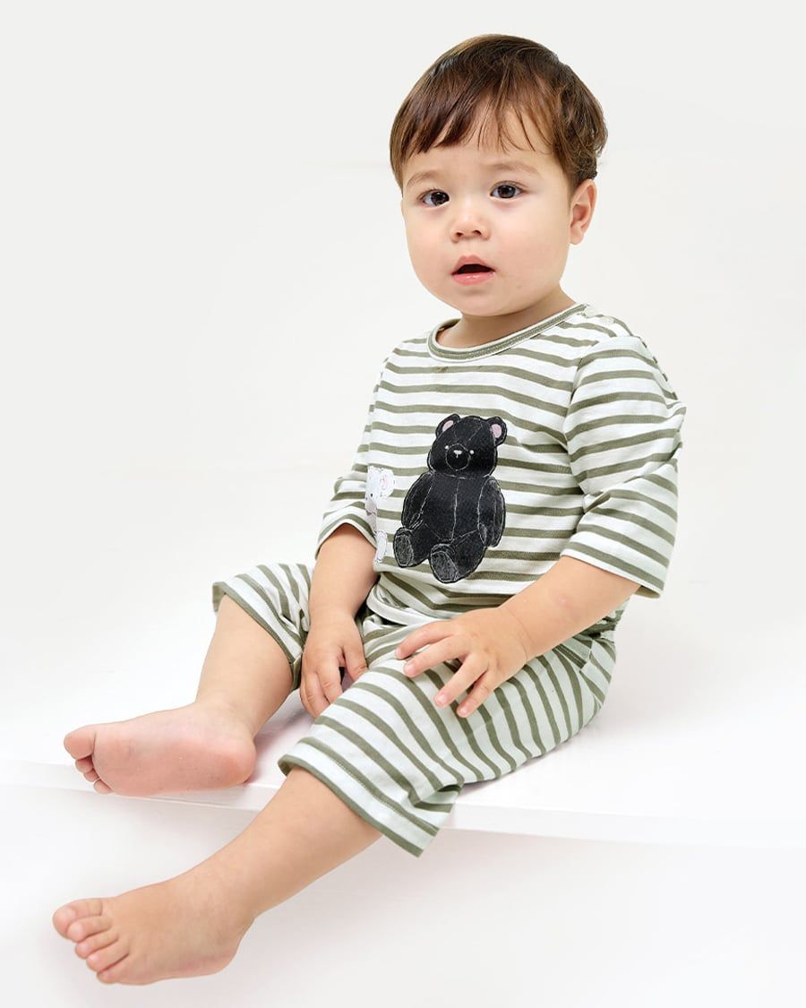[Lẻ size] Bộ đồ lửng cotton giấy & mịn cho bé trai và bé gái lẻ size U8011
