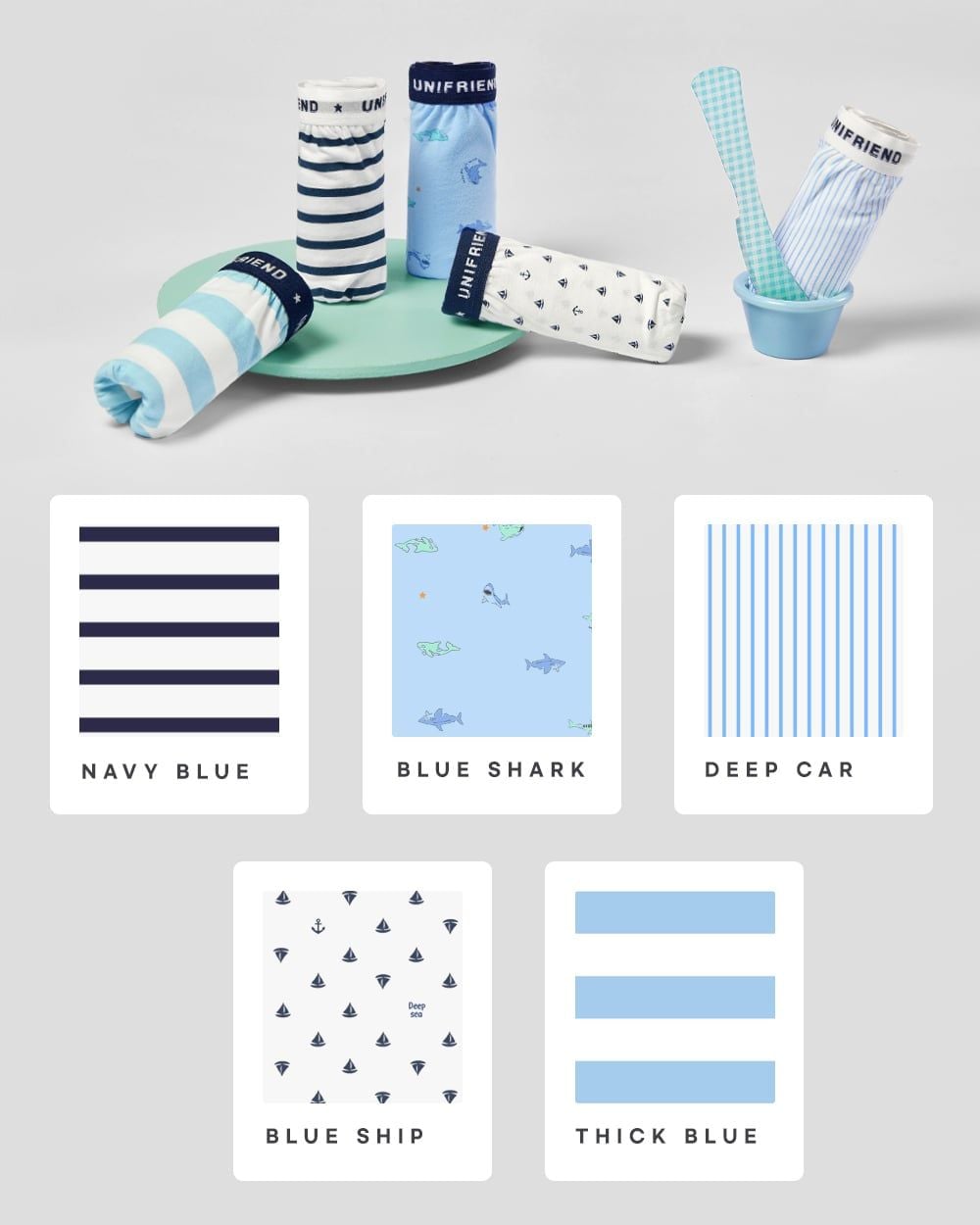 Set 5 quần chip đùi bé trai U6065