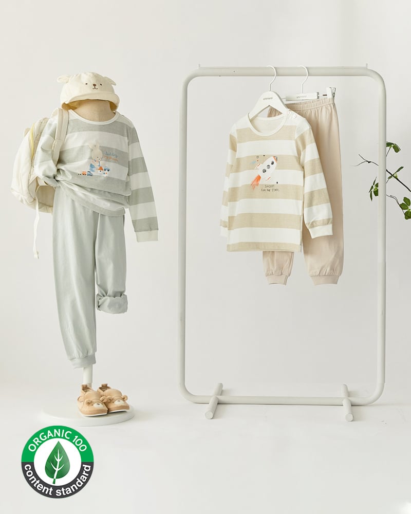 Bộ đồ dài cotton mịn dáng rộng bé trai U1315