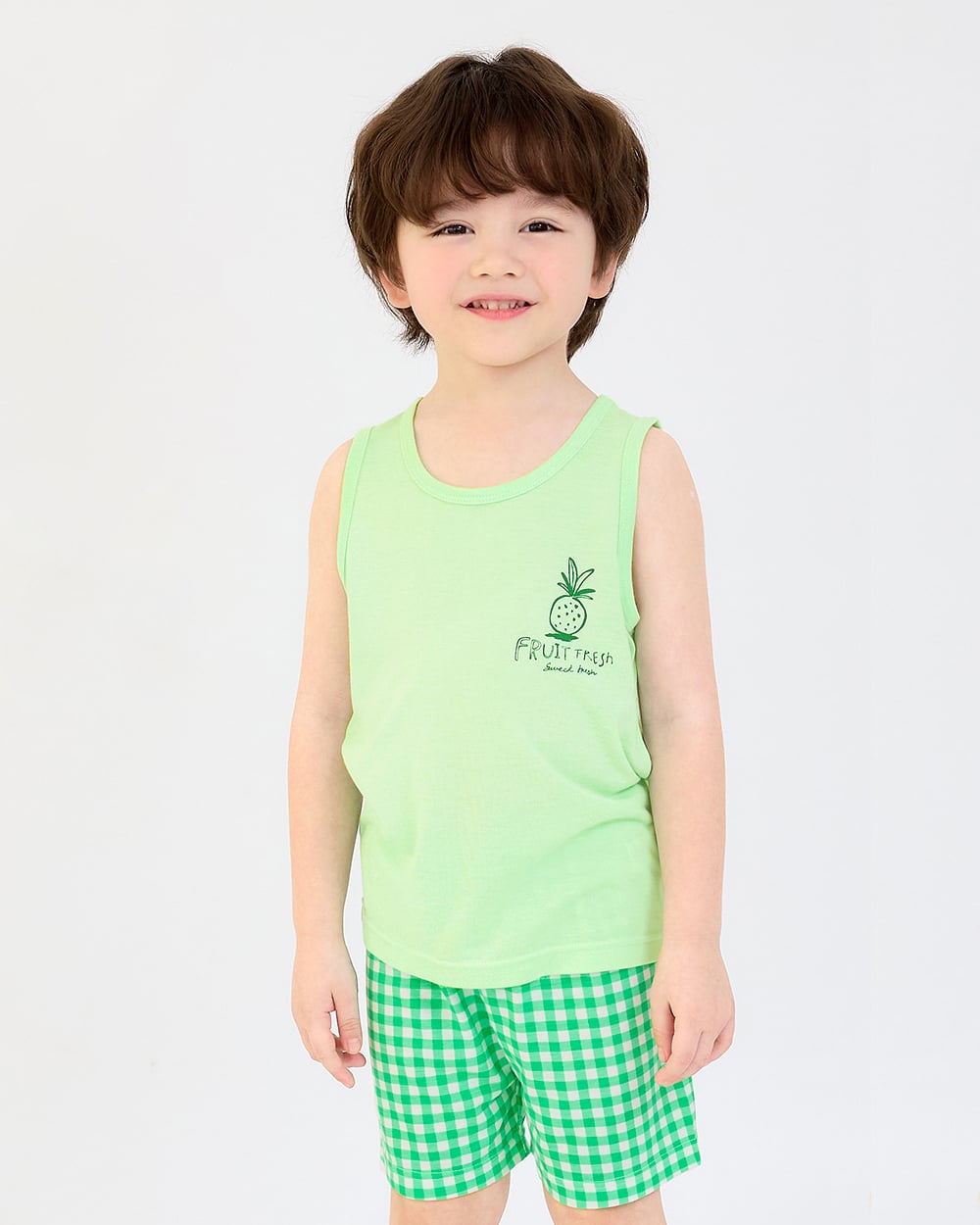 Bộ đồ ba lỗ Cool Feel mịn mỏng mát bé trai và bé gái U4106