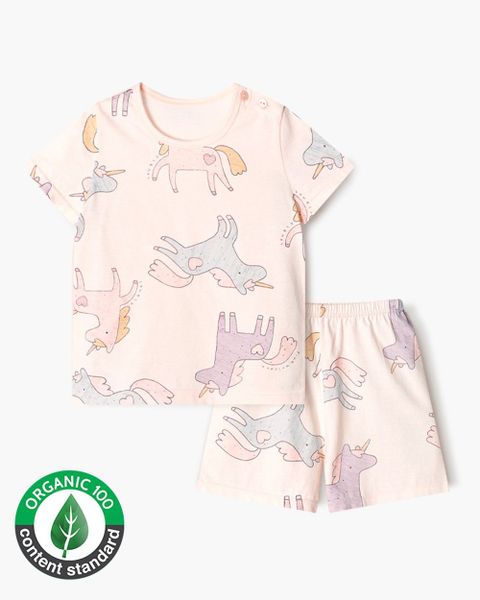 Bộ đồ ngắn cotton mịn bé gái U3193