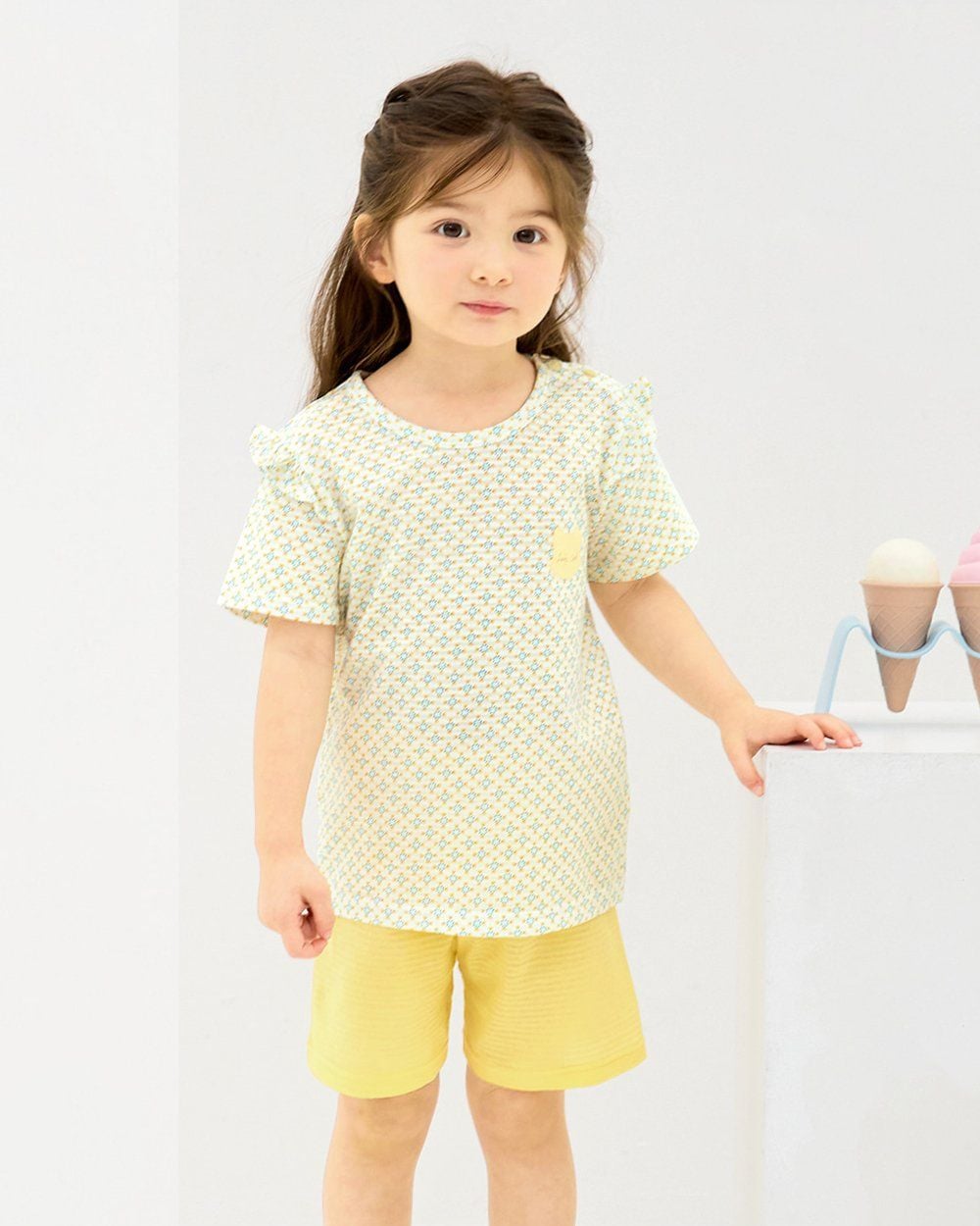 Bộ đồ ngắn cotton giấy bé gái U3205