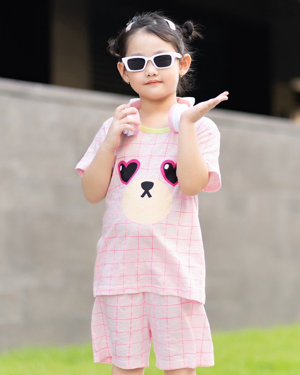 Bộ đồ ngắn cotton mịn bé gái U3053