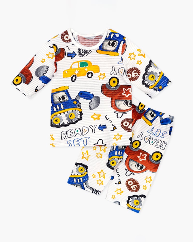 Bộ đồ lửng cotton giấy bé trai U2141