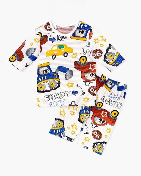 Bộ đồ lửng cotton giấy bé trai U2141