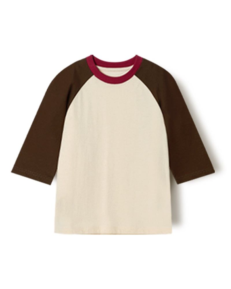 Áo phông tay dài Raglan cotton bé trai và bé gái U900H