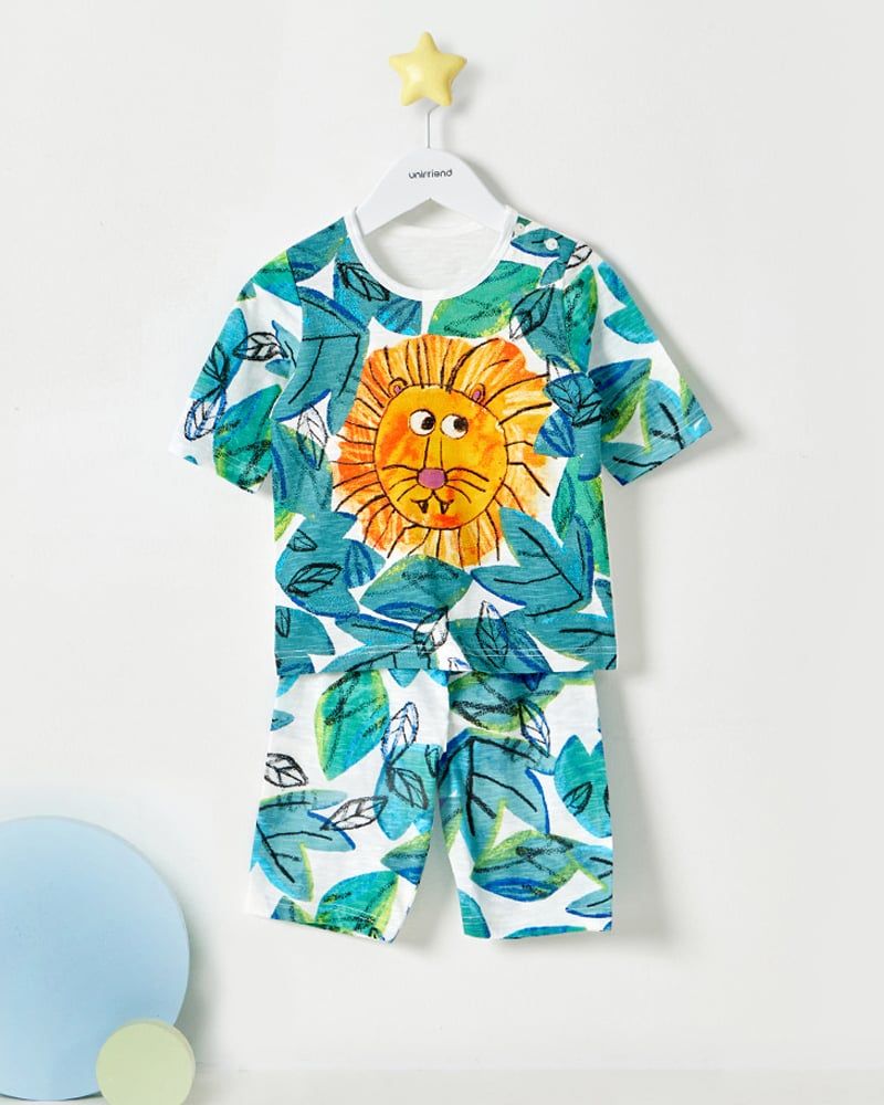 Bộ đồ lửng cotton mịn bé trai U2052