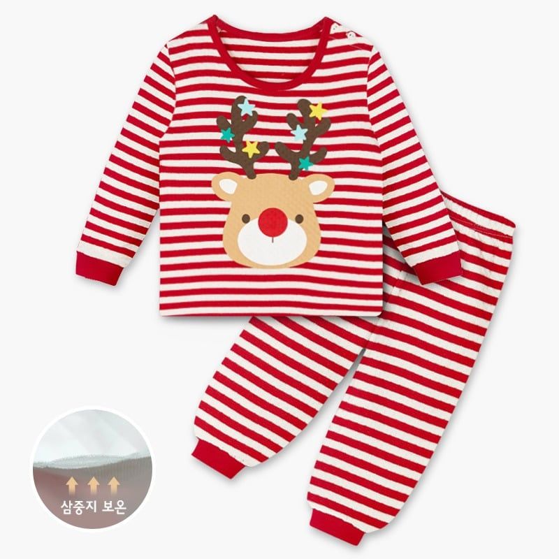 [Lẻ size] Bộ đồ dài chần bông 3 lớp cho bé trai và bé gái U8004