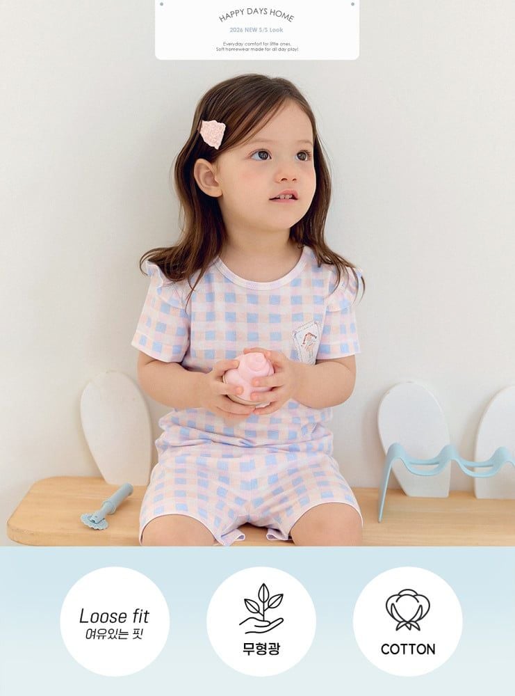 Bộ đồ ngắn cotton mịn bé gái U3229