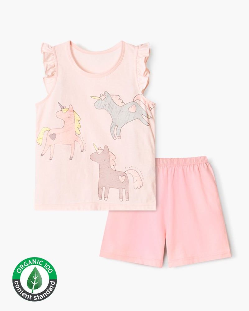 Bộ đồ ba lỗ cotton mịn bé gái U4102