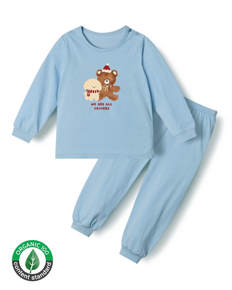Bộ đồ dài dáng rộng cotton mịn bé trai và bé gái U1328