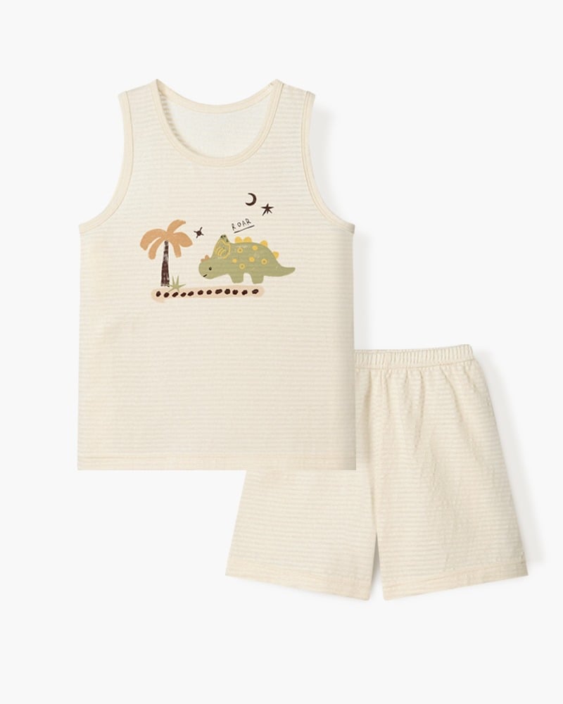 Bộ đồ ba lỗ cotton giấy bé trai U4112