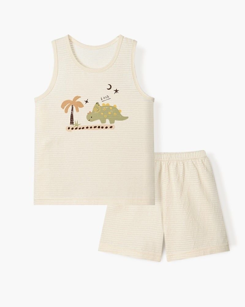 Bộ đồ ba lỗ cotton giấy bé trai U4112