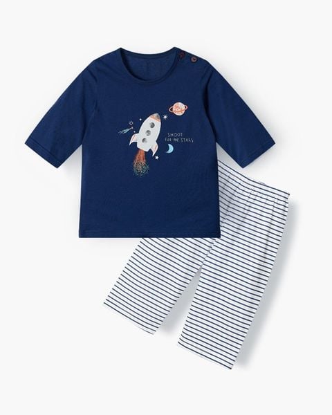 Bộ đồ lửng cotton mịn bé trai U2174