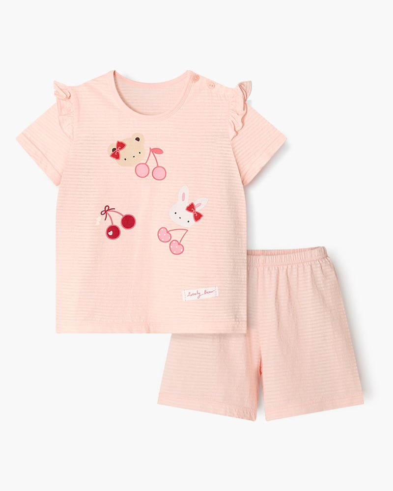 Bộ đồ ngắn cotton giấy bé gái U3202