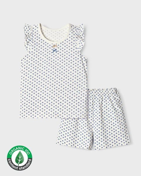 Bộ đồ ba lỗ cotton mịn bé gái U4105
