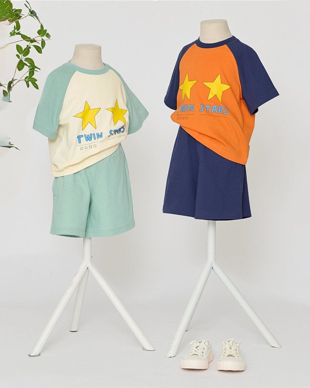 Bộ đồ ngắn cotton mịn bé trai và bé gái U3180