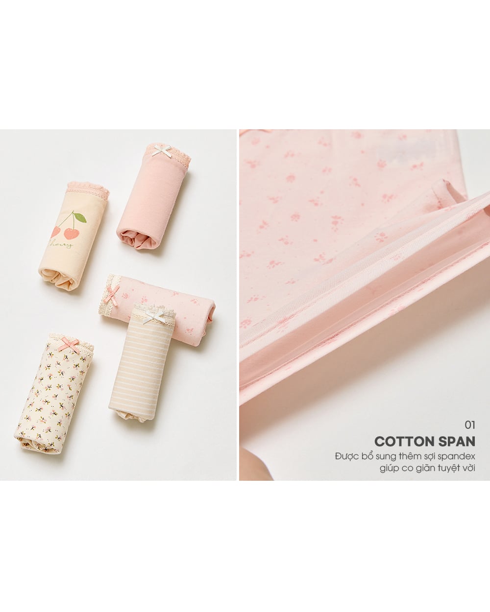 Set 5 quần chip đùi bé gái U6071