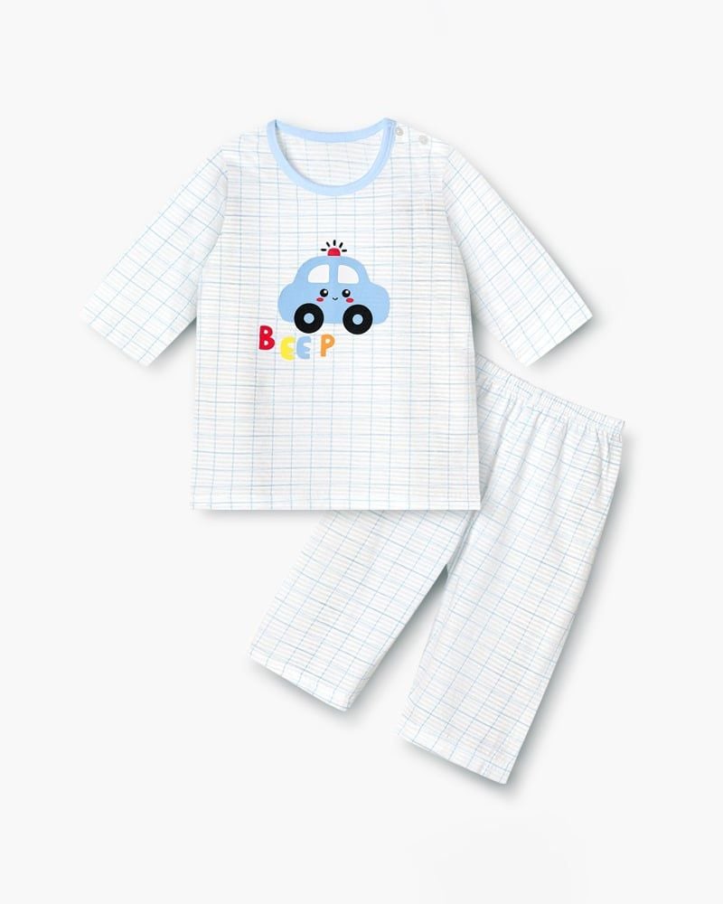 Bộ đồ lửng cotton giấy bé trai U2133