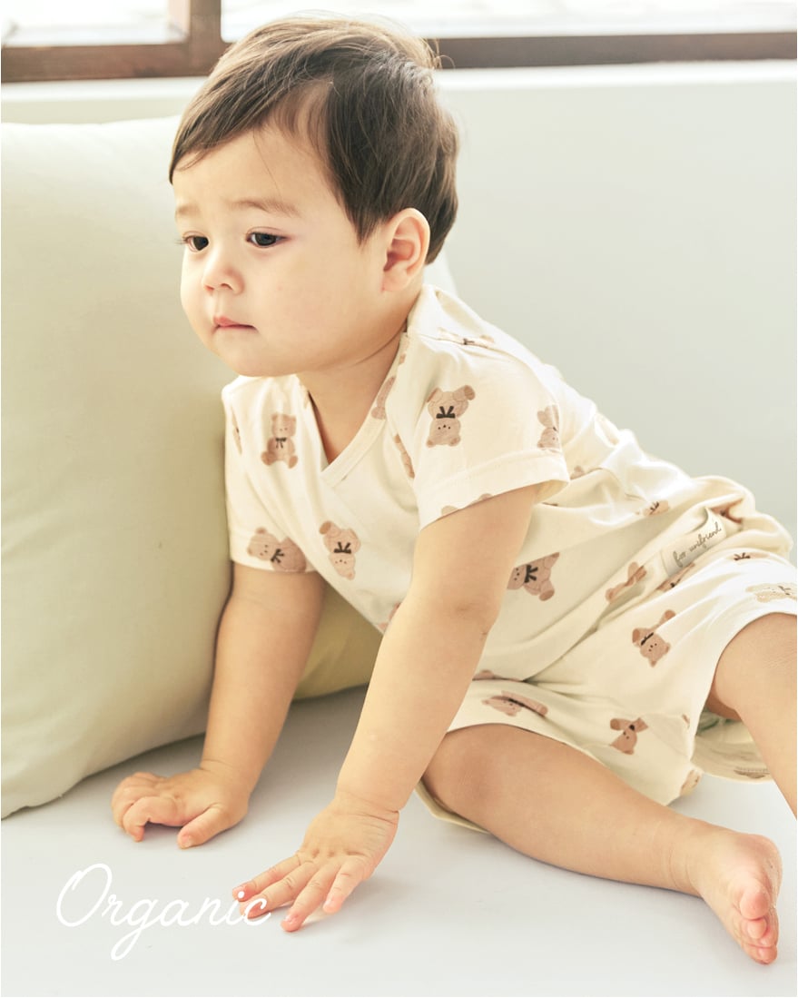 Bộ đồ ngắn cotton mịn bé gái và bé trai U3176
