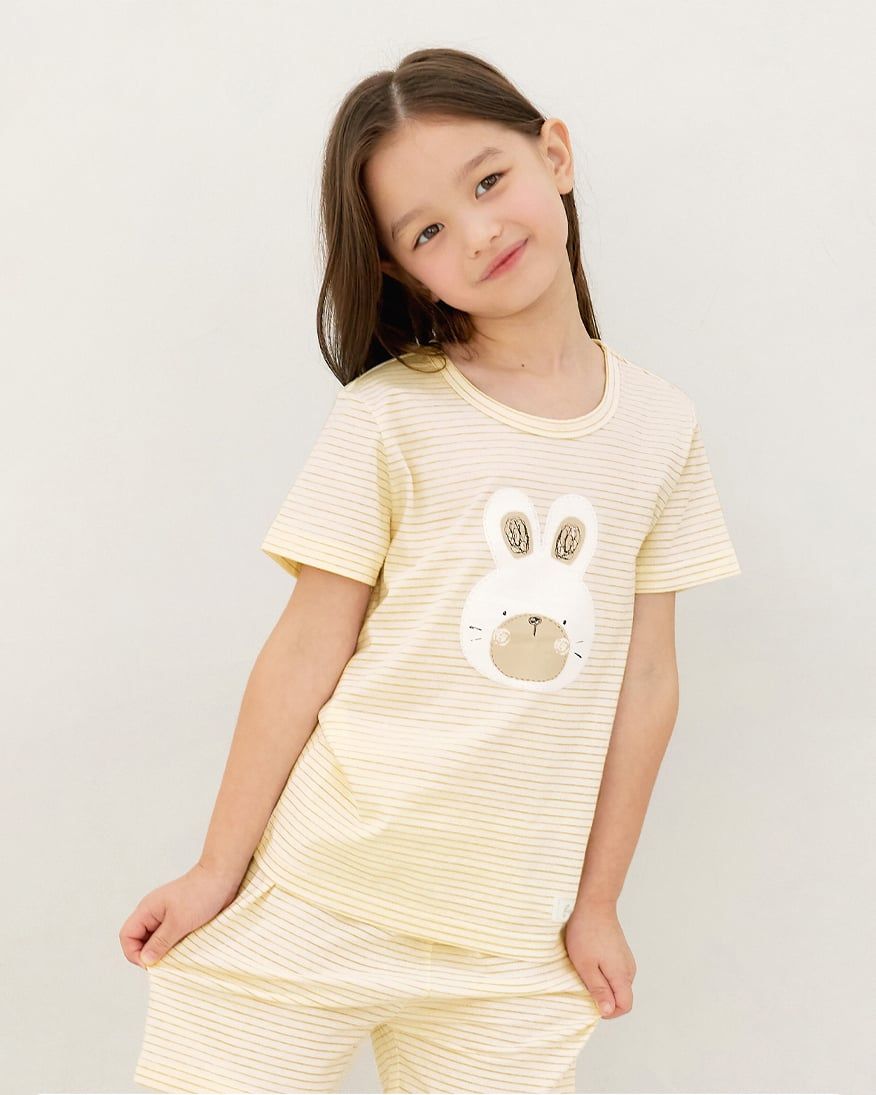 Bộ đồ ngắn cotton mịn bé gái và bé trai U3219