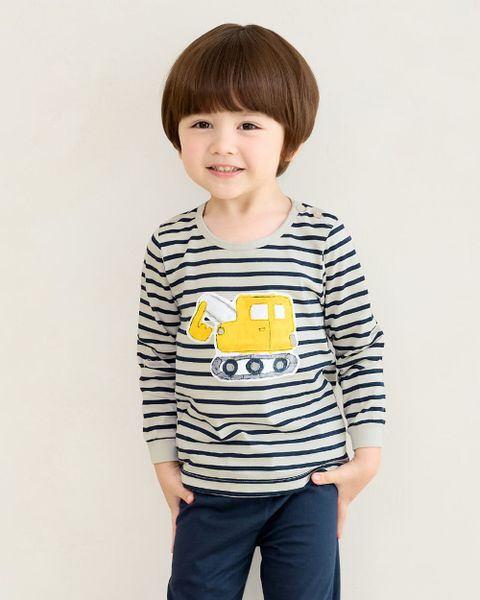 Bộ đồ dài dáng rộng cotton mịn bé trai U1184