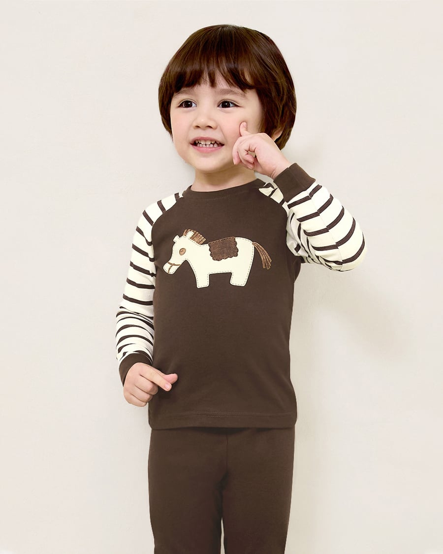 Bộ đồ dài dáng ôm cotton mịn bé trai và bé gái U1215