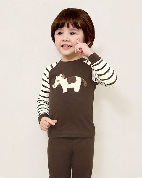 Bộ đồ dài dáng ôm cotton mịn bé trai và bé gái U1215