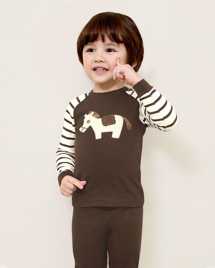 Bộ đồ dài dáng ôm cotton mịn bé trai và bé gái U1215