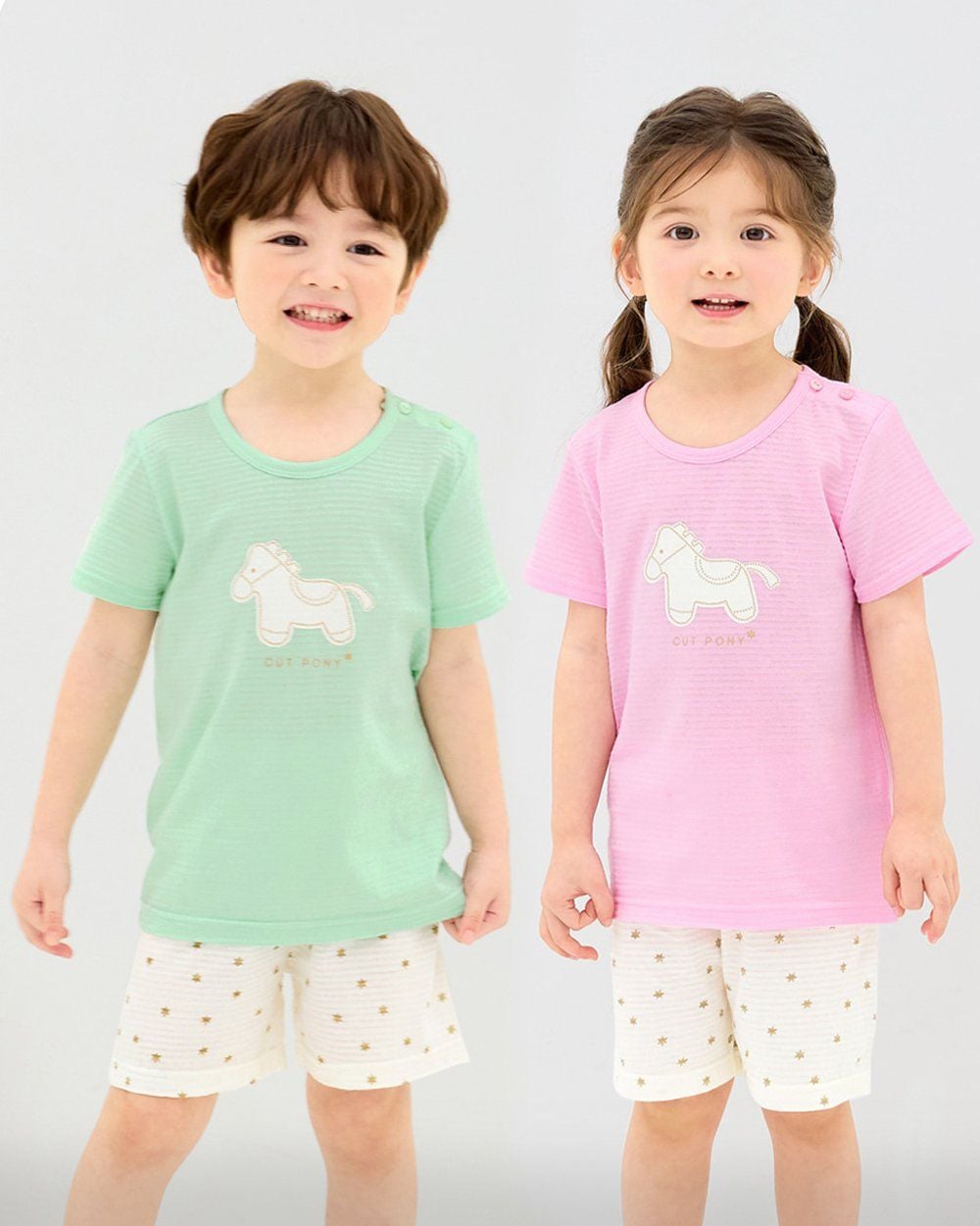 Bộ đồ ngắn cotton giấy bé gái U3206