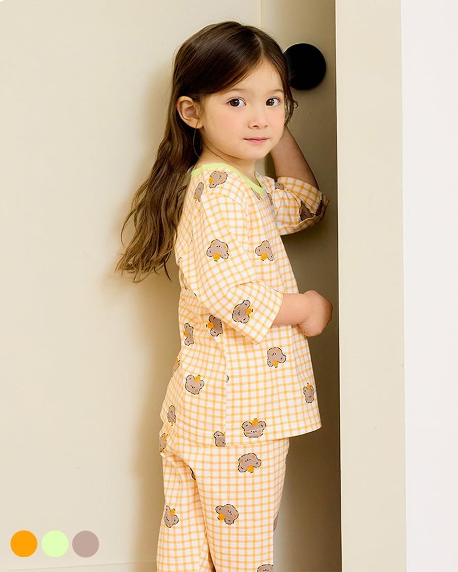 Bộ đồ lửng cotton mịn bé gái U2154