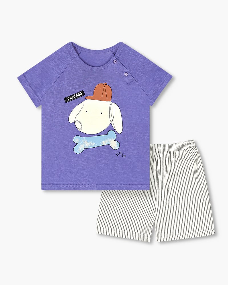 Bộ đồ ngắn cotton mịn bé trai U3107