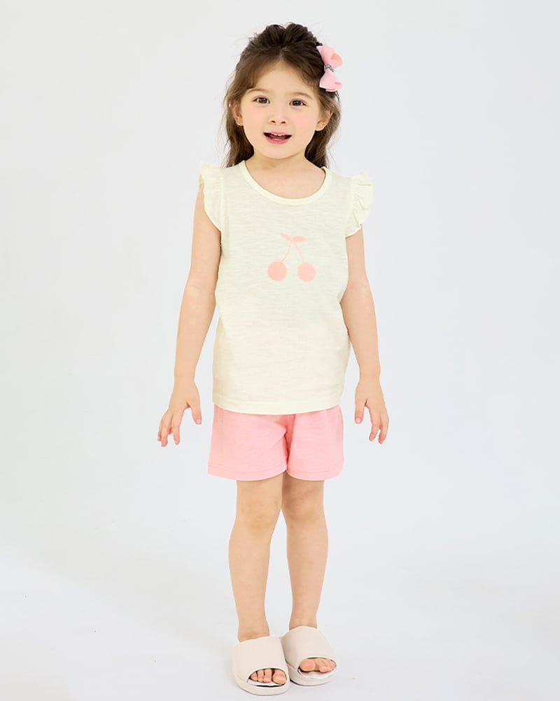 Bộ đồ ba lỗ cotton mịn bé gái U4097