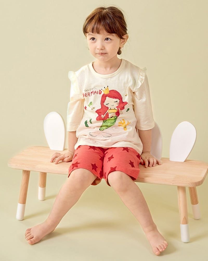 Bộ đồ lửng cotton giấy bé gái U2063