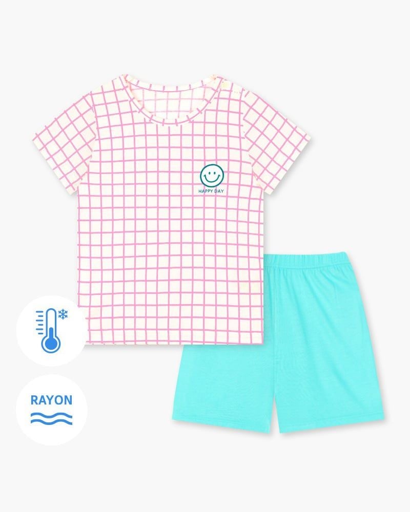 Bộ đồ ngắn Cool Feel mịn mỏng mát bé gái U3165