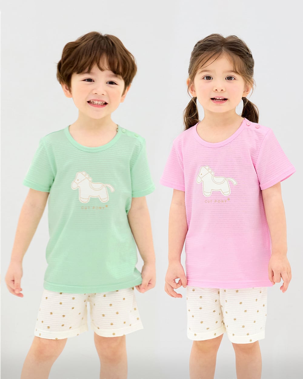 Bộ đồ ngắn cotton giấy bé trai và bé gái U3207