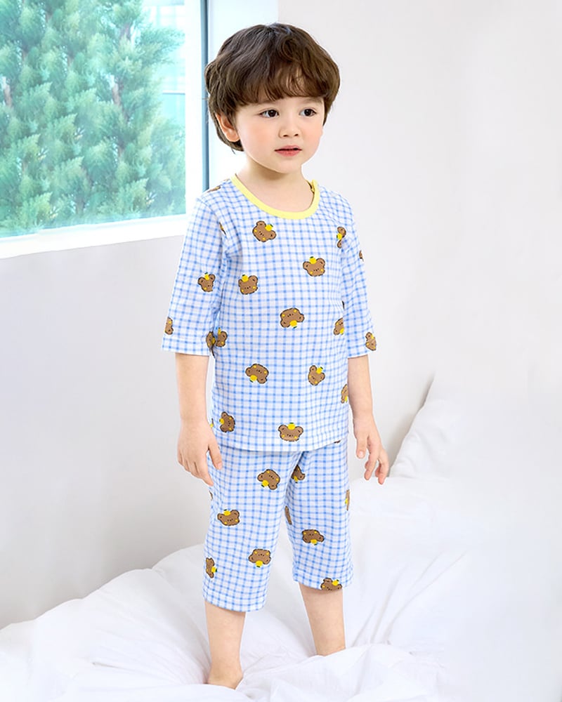 Bộ đồ lửng cotton mịn bé trai U2155