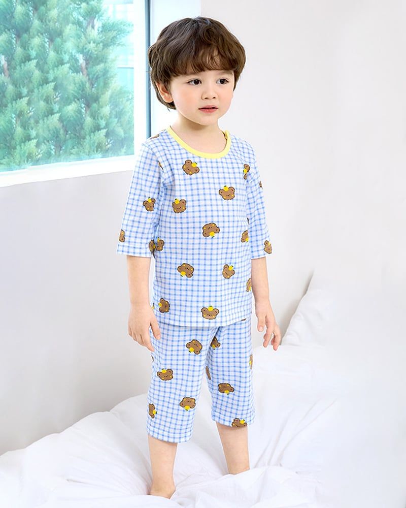 Bộ đồ lửng cotton mịn bé trai U2155
