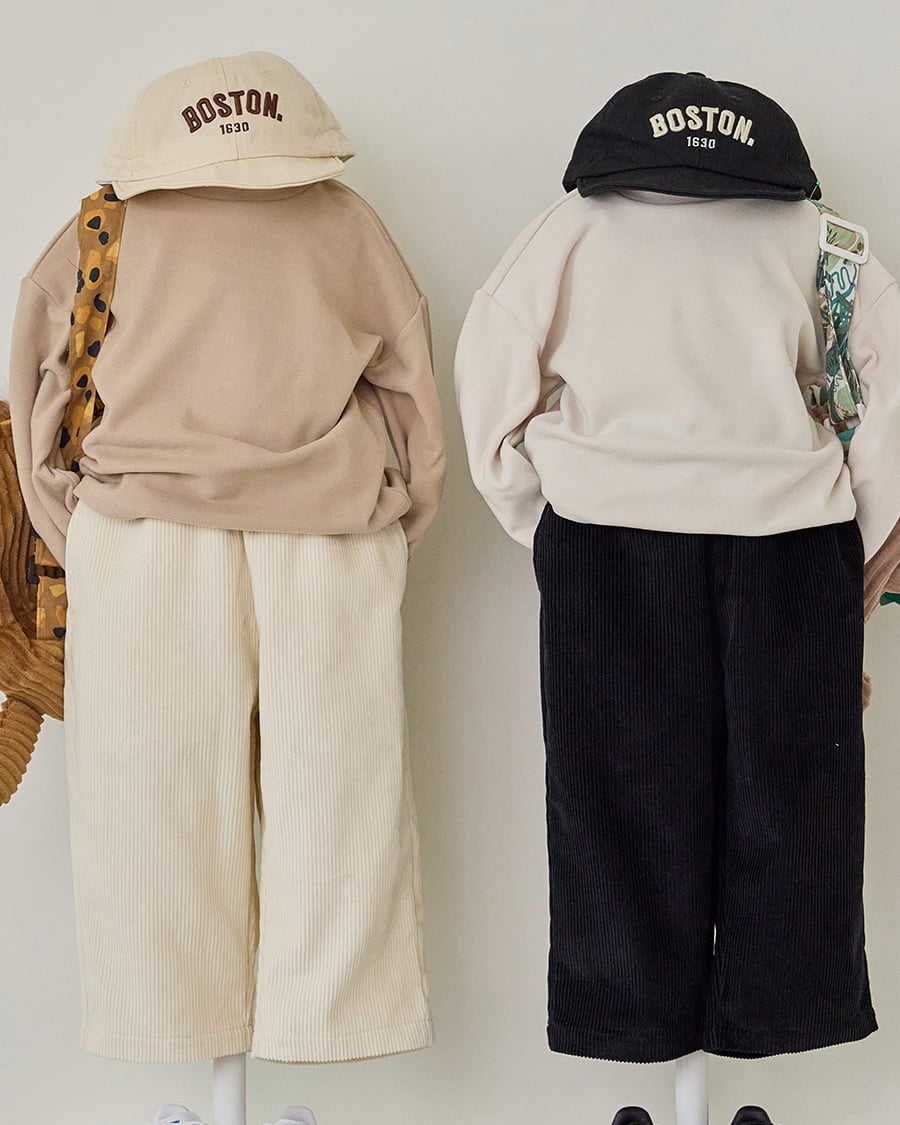 Áo dài tay cổ 3 phân vải nỉ cào bông ấm bé trai và bé gái U900E