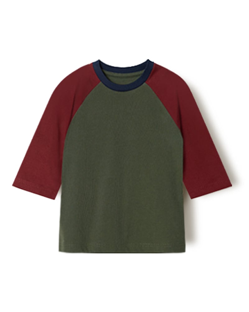 Áo phông tay dài Raglan cotton bé trai và bé gái U900H