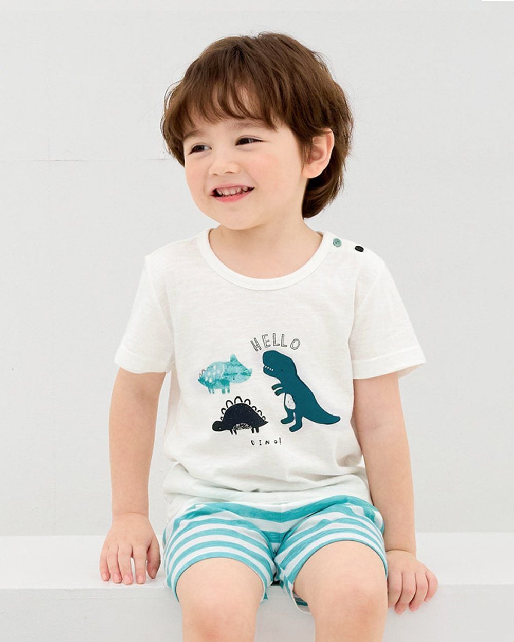 Bộ đồ ngắn cotton mịn bé trai U3201