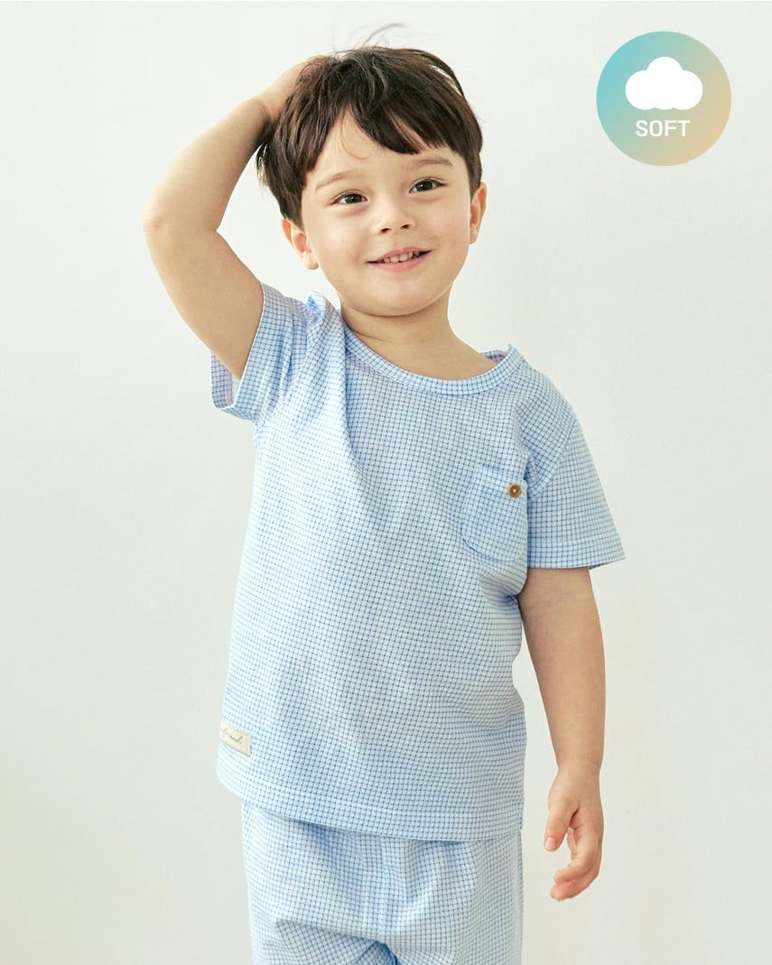 Bộ đồ ngắn cotton mịn bé gái và bé trai U3221