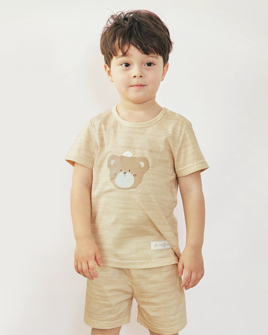 Bộ đồ ngắn cotton mịn bé gái và bé trai U3175